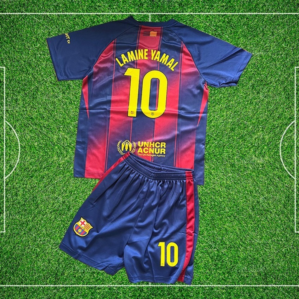 Lamine Yamal Barcelona #10 Kids' Jersey Set – Youth Fan Gear (Jersey + Short)